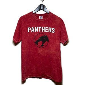 Panthers Red Acid Wash T-Shirt